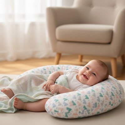 Bébé mon coussin d allaitement Nuidou double triangle