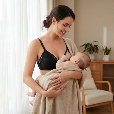 Maman debout soutien gorge allaitement Bramic