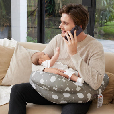Papa bebe coussin allaitement Dernuane gris